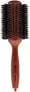 evo Bruce Natural Radial Hair Brush - Professional Bristle Brush for Styling & Polishing - Volumising Hair Brush - 38mm