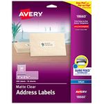 Avery Easy Peel Mailing Labels for Ink Jet Printers, 1 x 2-5/8 Inches, Clear, Pack of 300 (18660) by Avery