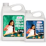 Oytra Deep Pour Casting Liquid Hardener 2 1 Ratio Epoxy Resin for Wood High Gloss Crystal Clear Craft for River Table Tabletop Preservation and Large DIY Cast Art Projects (7.5 Kg)