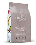 Lifeboost Coffee Medium Roast Swiss Water Decaf Coffee Ground - Low Acid Single Origin USDA Decaf Organic Coffee - Non-GMO Coffee Third Party Tested For Mycotoxins & Pesticides - 12 Ounces