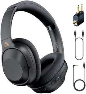 YMOO Bluetooth 5.3 Hybrid Active Noise Cancelling Headphones for Airplane Travel, Wired and Wireless ANC Headphones, 80H Playtime Over Ear Headphone, Bluetooth Headset with Mic for Adults