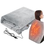 USB Powered Heated Blanket, 2-in-1, Soft Flannel Electric Travel Blanket, 5V Low Voltage Safety Heating Throw | Machine Washable Cozy Warm B?anket for Home Office Camping Car Shawl Knee Pad Use