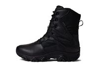 Merrell Men's Moab 3 Response 8" Tact Zip Wp Tactical Boot, Black, 3.5 M US