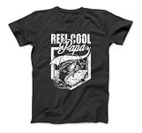 Reel Cool Papa Fishing Funny Father's Day Fisherman Gifts T-Shirt Sweatshirt Hoodie Tanktop for Men Women Kids Black