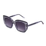 Betsey Johnson Women's Serpent Sunglasses Geo, Purple Snakeskin, 52mm