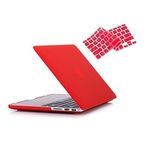 RUBAN Case Only Compatible with MacBook Pro 15 inch (2015-2012) Release A1398, Plastic Hard Case Shell with Keyboard Cover for Old Version MacBook Pro Retina 15 Inch, Red