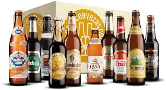 Cervezas Alemanas Bierfest (Pack 10 variedades) - Cerveza Alemana Bierfest - Pack Cervezas Alemana Bierfest - Pack Cervezas del Mundo Regalo - Cervezas del Mundo - Regalo Cervecero - Cerveza Regalo