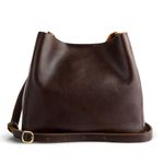 S-ZONE Full Grain Leather Crossbody Bags for Women Shoulder Bag Butterfly Bucket Purses