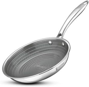 BERGNER Hi-Tech Giro x Triply with Honeycomb Healthy Ceramic Coating 24cm Frypan, Stay Cool Handle, Metal Spatula Safe, PFOA/PTFE/PFAS Free, Healthy Cooking, Pan Protector Included - Induction Bottom