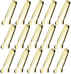 15PCS Serving Tongs, Ice Tongs Stainless Steel Mini Tongs, 4.25Inch Small Gold Sugar Tongs, Kitchen Tongs Mini Serving Utensils for Appetizers, Charcuterie Board, Gold Tongs for Dessert, Tea Party