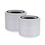 PUREBURG Core 300 True HEPA Replacement Filters Compatible with LEVOIT Core 300 Air Purifier,Part Number Core 300-RF,H13 3-Stage Filtration Activated Carbon Air Clean Dust VOCs Odor,2-Pack