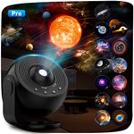 YunLone Galaxy Projector, 13 in 1 Home Planetarium Star Light Projector for Bedroom 360° Rotating Nebula Projector Lamp Starry Sky Night Light with 12 Solar System Constellation Moon for Kids Adults