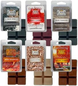 Fall Mix Scented Wax Melts - USA Made - Wax Cubes for Scented Wax Melt Warmer, Masculine Autumn Variety Pack - Smoky Cederwood, Black Spice, Autumn Warmth, Sandalwood, Teakwood, Cedar & Saffron