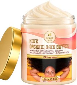 Organic Kid’s Hair Butter for Healthy and Frizz- Free Hair, Hair detangler for kids, Nourish, Hydrates, Moisturizes, Strengthens, and smooths hair. All Hair Types. 8 oz (250ML)