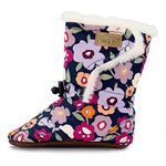 JAN & JUL Toddler Girl Soft Sole Shoes for Winter, Water-Resistant (Winter Flowers, Size: Medium Toddler)