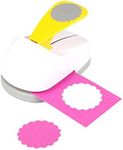 Craft Lever Punch 2 inch Circle Ware Punch DIY Handmade Paper Punch(White Circle Ware)