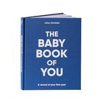 Baby Memory Book | Capture the Joy of the First Year in this Cherished Keepsake | Unique Gift for Expecting Parents | 8" x 10” Scrapbook | 96 Pages | Cloth Covered Hardback Baby Memory Journal – Blue
