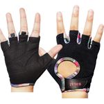 19.ten Faux Leather 19Ten Curvy From Sree Gloves For Women Wash And Dry Weightlifting Gym Fitness Workout Exercise Yoga Training Accessories Gear (Medium (7-7.5 Inch), Women Rainbow)