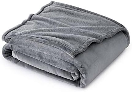 Bedsure Fleece Throw Blanket for Couch Grey - Lightweight Plush Fuzzy Cozy Soft Blankets and Throws for Sofa, 50x60 inches