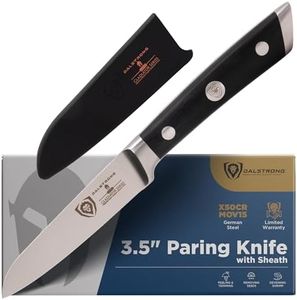 Dalstrong Paring Knife - 3.5 inch - Gladiator Series Elite - Forged High-Carbon German Steel - Black G10 Handle - w/Sheath - Razor Sharp Kitchen Knife - Cooking Chef Knife - NSF Certified