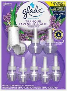 Glade Tranquil Lavender & Aloe PlugIns Scented Oil 7 Refills + Warmer