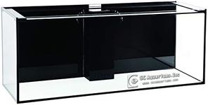 SC Aquariums 150 Gallon Starfire Glass Aquarium 60x24x24 12mm Eurobraced with Built-in Overflow Box