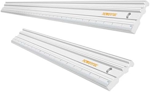 POWERTEC 72111 18 & 38 Inch Straight Edges, Within .001" Over 18" and .003" Over 38" Machined Flat, Precision Woodworking Tools for Table Saw, Router Table, MDF Workbench Top, Jointers, and Planers