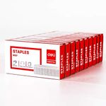 Deli 5,000 Staples, Fits Deli 40 and 60 Sheet Capacity Staplers, 5/16" Leg Length Staples of 50 Sheet Capacity, 24/8, Jam Free Sharp Chisel Point Design, 10 Boxes of 500 Staples