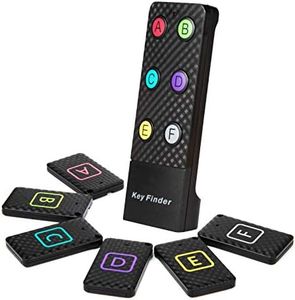 Reyke - Localizador remoto de llaves, localizador inalámbrico de artículos RF con soporte de base para llaves, mascotas, teléfono celular (6 receptores, 1 control remoto)