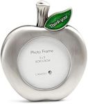 Lasody Apple Shaped Zinc Alloy Picture Frame Thank You Teacher Frame Thanksgiving Gift (3x3, Apple)