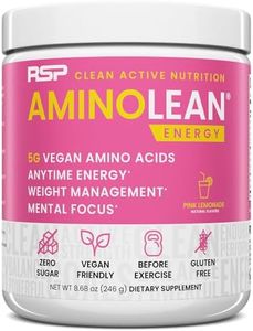 RSP NUTRITION AminoLean Pre Workout Powder, Amino Energy & Weight Management with Vegan BCAA Amino Acids, Natural Caffeine, Preworkout Boost for Men & Women, 30 Serv, Pink Lemonade…