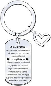 JRZDFXS Regalo Fratello Natale Regalo Portachiavi Fratello Amico Portachiavi per mio Fratello Regalo Fratello Maggiore Fratello Portachiavi Amicizia Regalo di Laurea Compleanno (1)