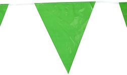 Beistle Indoor/Outdoor Pennant Banner, 10-Inch by 12-Feet, Green