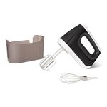 Amazon Basics 6-Speed Electric Hand Mixer with Turbo and Stainless Steel Whisk, Snap-On Storage Case, 250 Watts, Black