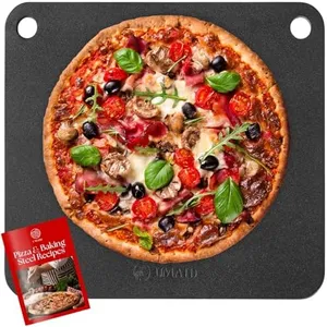 UMAID Pizza Steel for Oven (16"x13.4"x1/4”) Includes 15-Recipe Booklet - Durable Steel Alternative to Pizza Stone, High Heat Conductivity for Perfect Pizza & Bread Baking, Gift for Pizza & Bread Lover