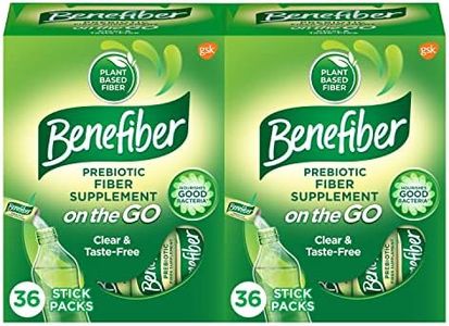 Benefiber Daily Fiber Supplement, On The Go, Powder Stick Packs for Digestive Health, 72 Count