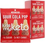 Kiss My Keto Gummies Candy – Low Carb Candy Sour Cola Pop, Keto Snack Pack – Healthy Candy Gummys – Vegan Candy, Keto Gummy Candy – Keto Candy Gummies (16-pack)