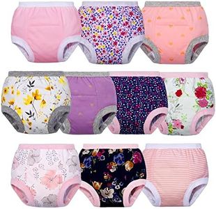 BIG ELEPHANT Baby Girls Training Underwear, Toddler Cotton Potty Training Pants Soft Absorbent 12-24 Month