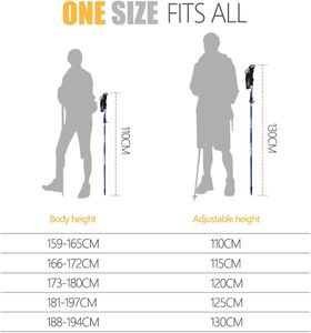 COVACURE Collapsible Walking Poles – Lightweight Trekking Sticks