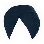 KHALSA STORE Traditional SikhTurban| Punjabi-Pagdi Turban Men Full-Voile Light Weight Pure Cotton| SHADE OF BLUE. (Cotton Rubia, 5.5 Meter)