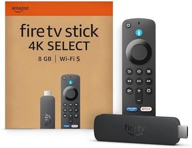 Zertifiziert und generalüberholt Amazon Fire TV Stick 4K Select (neueste Generation), beginne mit dem Streamen in 4K, Hunderttausenden von Filmen und Serienfolgen sowie kostenlosem Live-TV