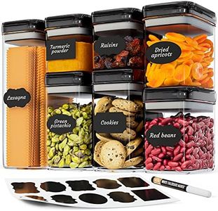 Chef's Path Airtight Food Storage Containers Set for Home Organization - 7 Piece Largest Flip Lock Set w/more Capacity - BPA Free Plastic Dry Food Storage Containers with Lids