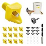 Whimsii Chicken Waterer Nipples, Horizontal Side Mount, Anti-Leak Automatic Water System for Poultry, Suitable for Chickens, Duck, Quail, Pack of, Includes Drill Bit & Installation Tool