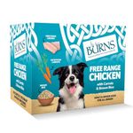 Burns Pet Nutrition Natural Wet Dog Food For Adult & Senior Dogs - Organic Chicken, Carrots & Organic Brown Rice (6 x 395g)