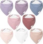 Bearmoss Muslin Baby Bibs 8 Pack 10