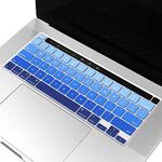 ProElife Ultra Thin Keyboard Cover Skin for MacBook Pro 13 Inch 2022 2021 2020 (Apple M2 Chip/Apple M1 Chip A2338/A2289/A2251) and 2019 MacBook Pro 16 Inch (Model A2141) Protector (Ombre Blue)