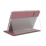 Speck Products BalanceFolio iPad Clear 10.2 Inch Case and Stand (2019), Rose Gold Woven Metallic/Clear