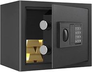 BQKOZFIN 12.2IN Electronic Safe Fireproof Commercial Digital Security Safe Wall Mounted with 2 Keys Large Capacity Perfect for Home Office, Black