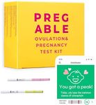 Pregable Combo Kit of Ovulation Tests and Pregnancy Tests, Free Tracker app, OPKs, HPTs (50LH + 20HCG)