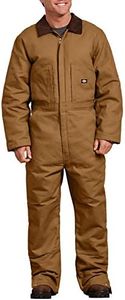 Dickies Men's Insulated Coverall, Brown Duck, Large-Regular